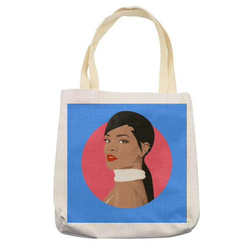 Rihanna - printed canvas tote bag by Pink and Pip