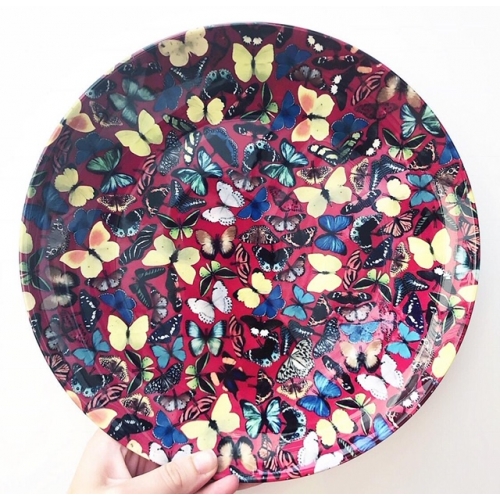 Red Jungle - ceramic dinner plate by J roldan