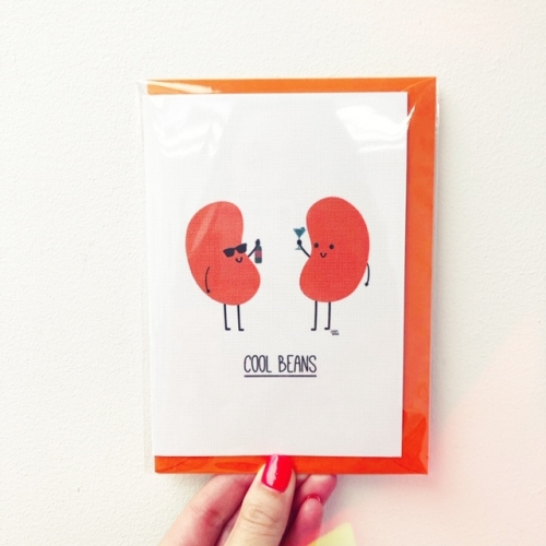 Cool Beans - funny greeting card by Leeann Walker