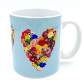 Heart Floral - unique mug by Frida Floral Studio