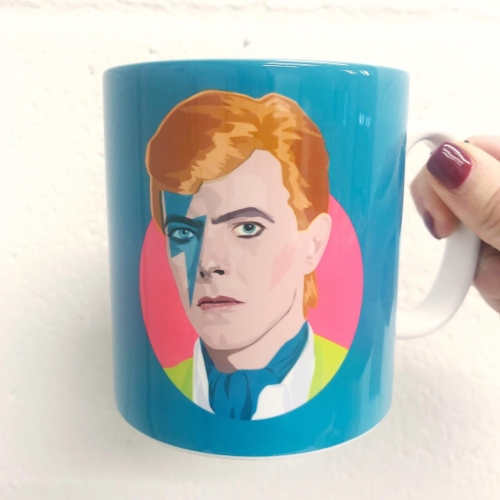 David Bowie - unique mug by SABI KOZ