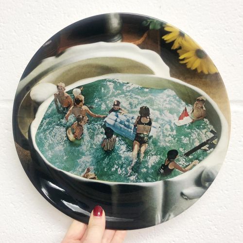 Summer food - ceramic dinner plate by Maya Land