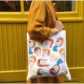 Fabulous Bowie - printed canvas tote bag by Helen Green