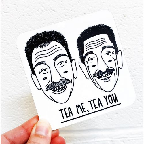 Tea Me, Tea You - personalised beer coaster by Katie Ruby Miller