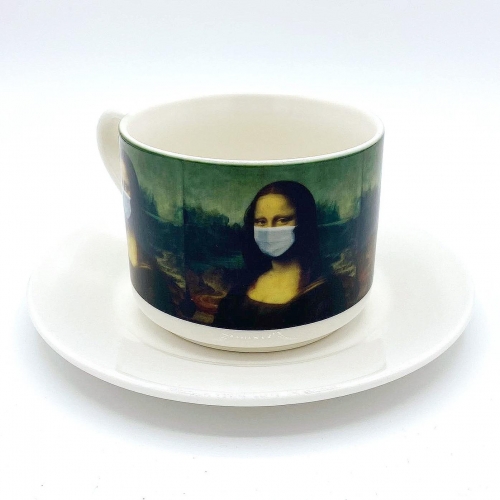 Rona Lisa - personalised cup and saucer by Wallace Elizabeth
