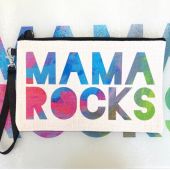 MAMA ROCKS - BLACK - pretty makeup bag by Cassie Swindlehurst