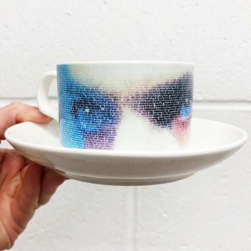 The Man Who Fell To Earth - personalised cup and saucer by RoboticEwe