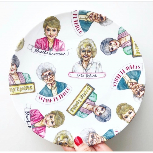 The Golden Girls  - ceramic dinner plate by Thom Kofoed
