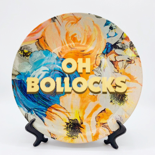 All The Swears no.1 - ceramic dinner plate by Giddy Kipper