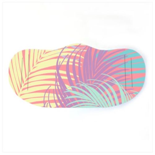 Pastel palms version 1 - face cover mask by Cheryl Boland