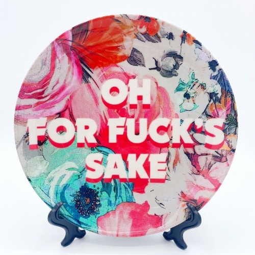 All The Swears no.3 - ceramic dinner plate by Giddy Kipper