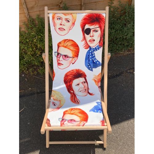 Fabulous Bowie - canvas deck chair by Helen Green