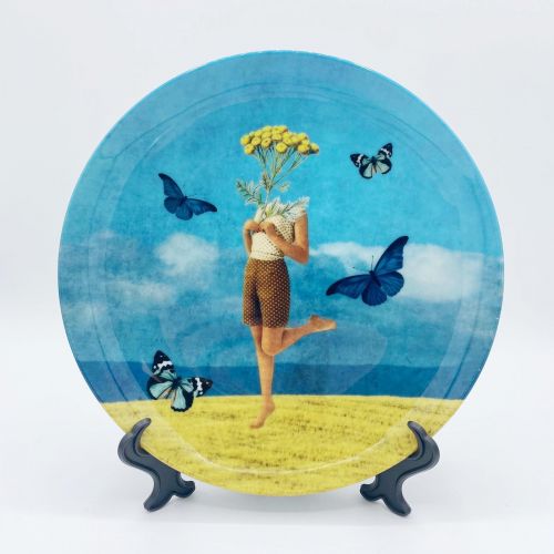 Summer vibes - ceramic dinner plate by Maya Land