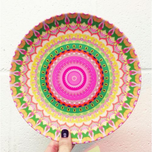 Funky Mandala - ceramic dinner plate by Kaleiope Studio
