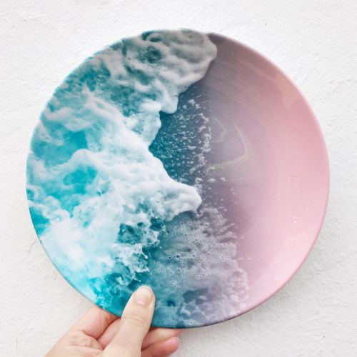 Ocean Beauty #1 #wall #decor #art - ceramic dinner plate by Anita Bella Jantz