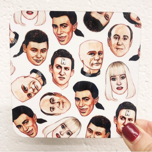 Faces of the Dwarf - personalised beer coaster by Helen Green