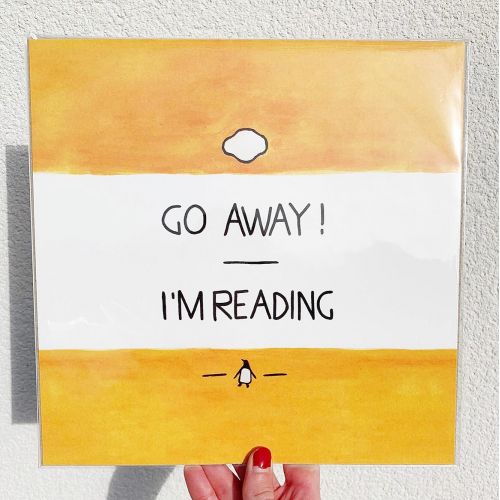 Go Away, I'm Reading - Watercolour Illustration - A1 - A4 art print by A Rose Cast - Karen Murray