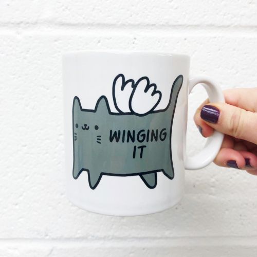 Winging It - unique mug by Mombi & Ted