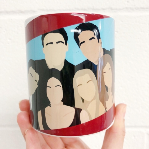 Friends Group Portrait - unique mug by Cheryl Boland