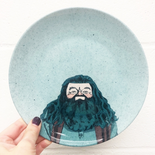 Hagrid - ceramic dinner plate by Alexander Jackson