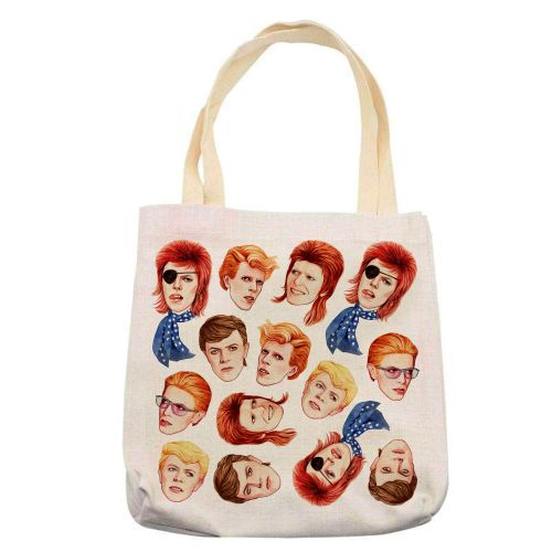 Fabulous Bowie - printed canvas tote bag by Helen Green