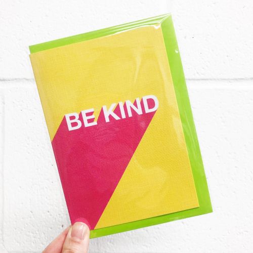BE KIND TYPOGRAPHY DESIGN - funny greeting card by Adam Regester
