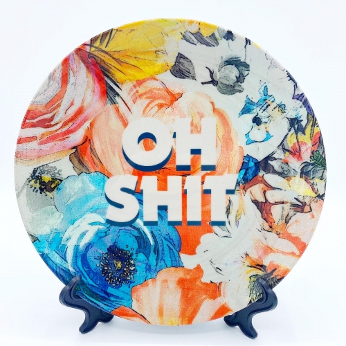 All The Swears no.2 - ceramic dinner plate by Giddy Kipper