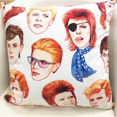 Fabulous Bowie - designed cushion by Helen Green