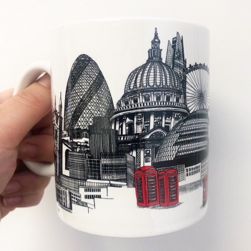 London Skyline - unique mug by Katie Clement