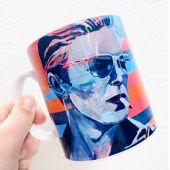Neon Bowie - unique mug by Kirstie Taylor