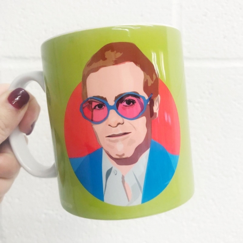 Elton John - unique mug by SABI KOZ