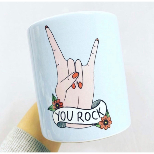 You Rock - unique mug by Yazmin Brooks