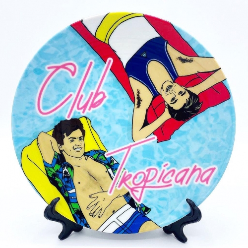 ClubTropicana - ceramic dinner plate by Bite Your Granny