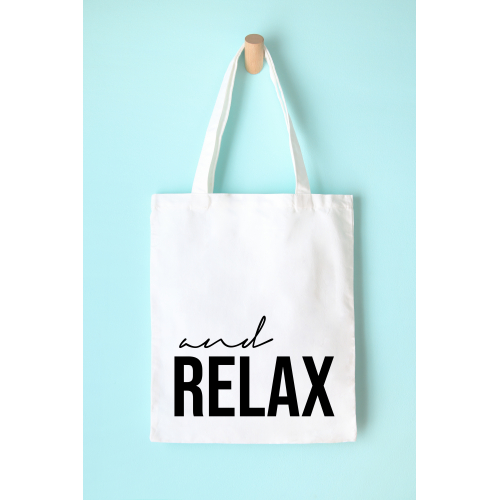 and Relax - printed canvas tote bag by Lilly Rose