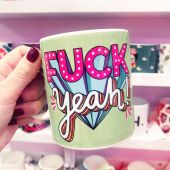 Fuck Yeah - unique mug by Katie Ruby Miller