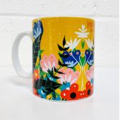 FRIDA LOVES FLOWERS - unique mug by Nichola Cowdery