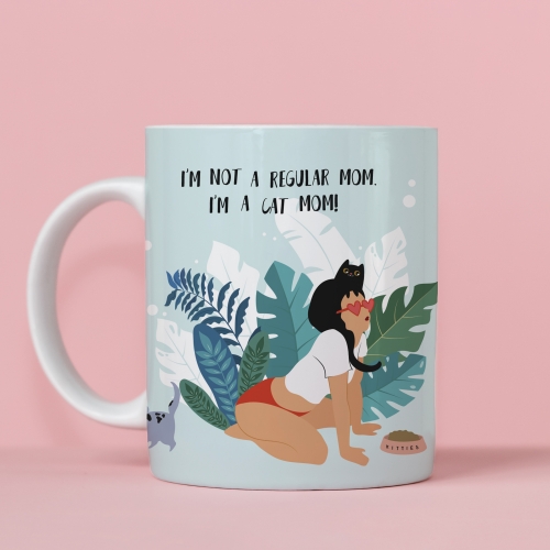 Proud Cat Mom - unique mug by Fatpings_studio