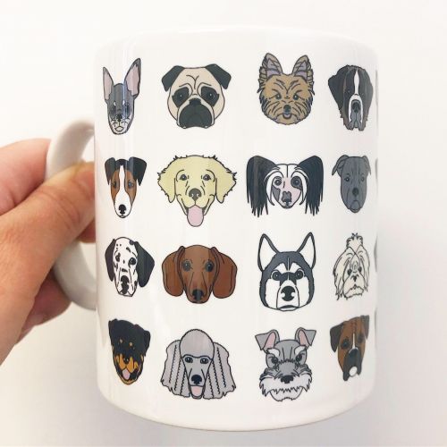 Dogs - unique mug by Kitty & Rex Designs