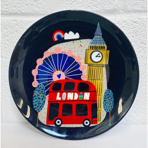 London Love - ceramic dinner plate by Nichola Cowdery