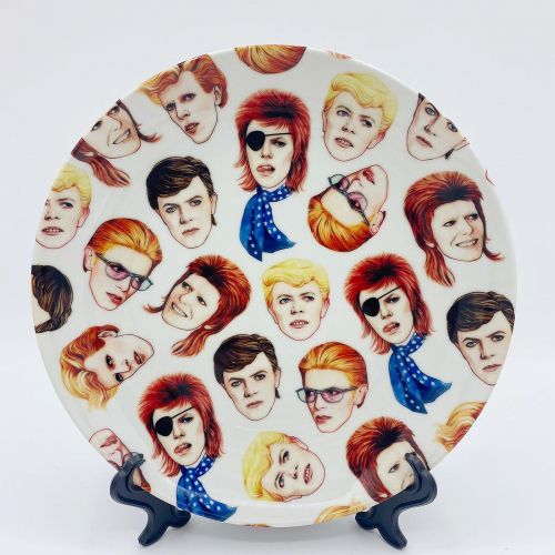 Fabulous Bowie - ceramic dinner plate by Helen Green