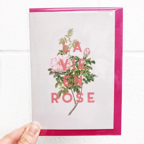 La vie en rose - funny greeting card by The 13 Prints