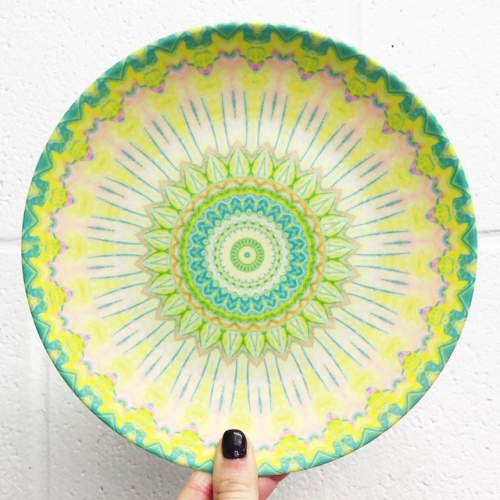 Summer Mandala - ceramic dinner plate by Kaleiope Studio