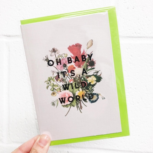Oh Baby It's A Wild World - funny greeting card by The 13 Prints