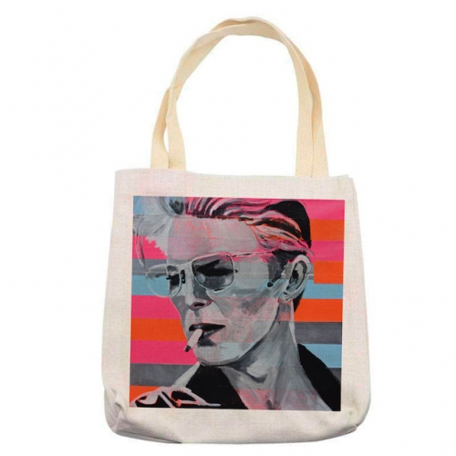 Neon Bowie - printed tote bag by Kirstie Taylor