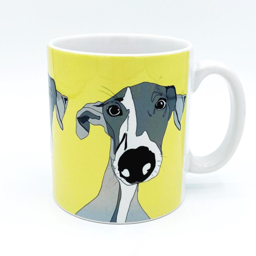 Steven The Whippet - unique mug by Casey Rogers
