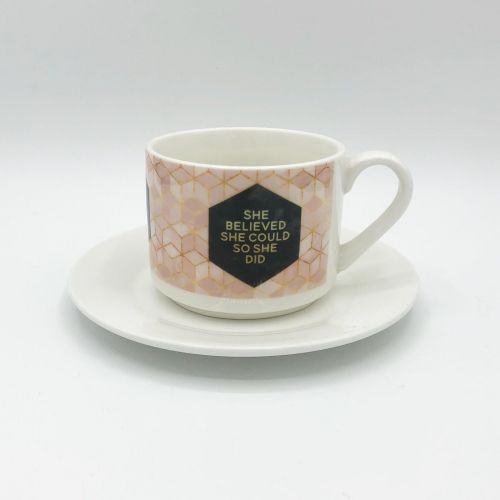 She Believed She Could - personalised cup and saucer by Elisabeth Fredriksson