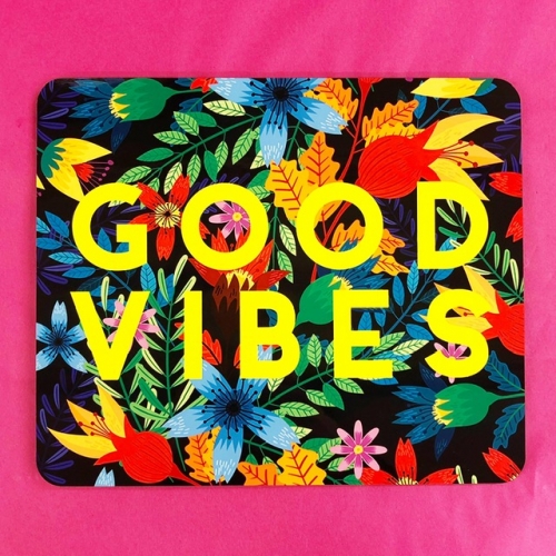 Good Vibes Flowers - designer placemat by The 13 Prints