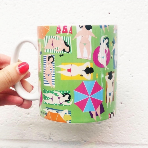 One day of summer - unique mug by Fatpings_studio