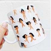 dancing girls - unique mug by Miki Lowe