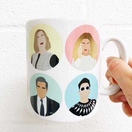 The Rose Family - unique mug by Cheryl Boland